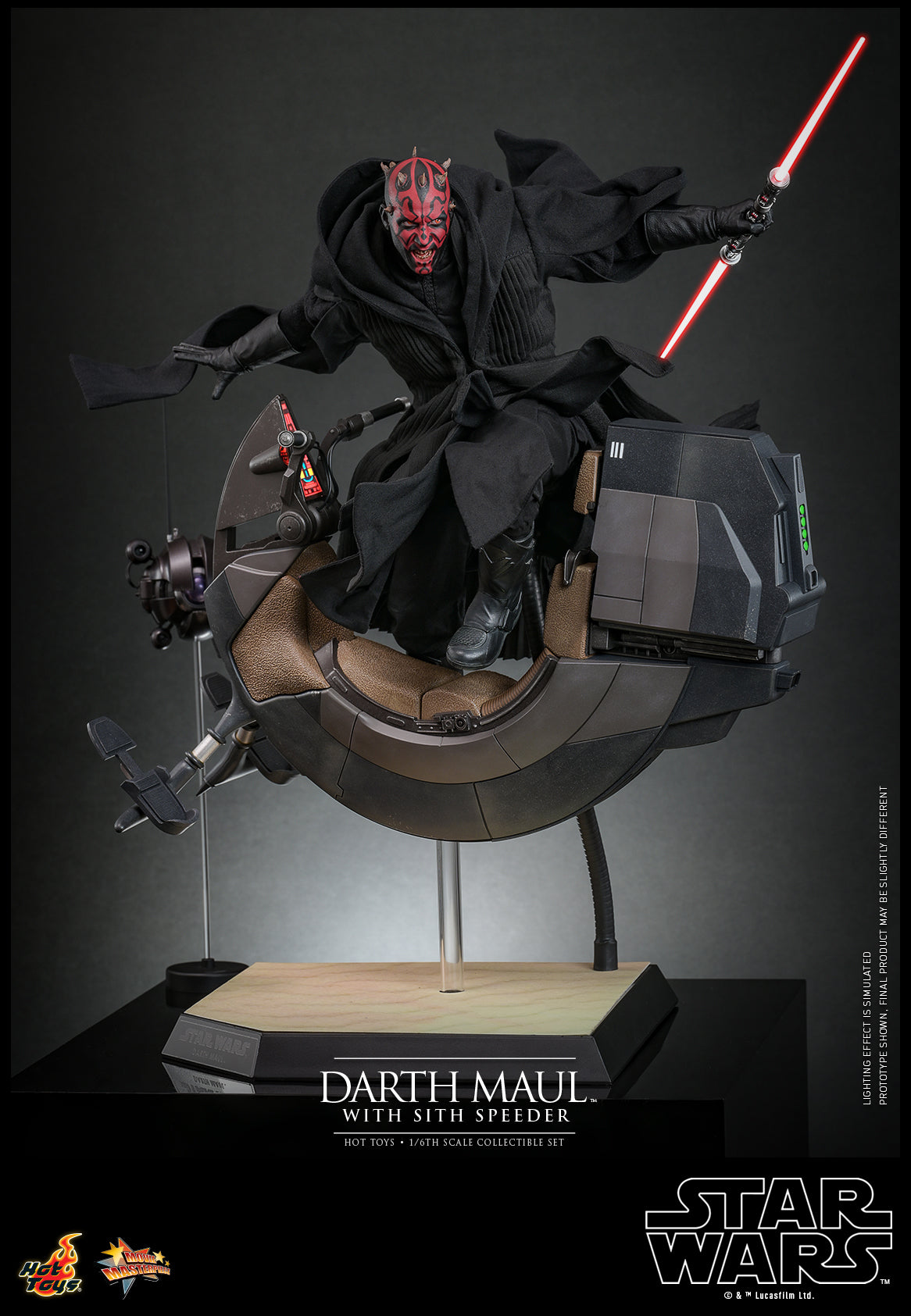 HT Star Wars Episode I: The Phantom Menace 1/6th scale Darth Maul with Sith Speeder Collectible Set MMS749